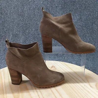 Crown Vintage Boots Womens 8.5 M Darcie Ankle Bootie Brown Suede Leather Casual • $30.99