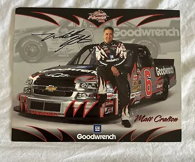 Matt Crafton Autograph Photo Card 8x10 Signed SPORTS Racing Star Motorsports • $20