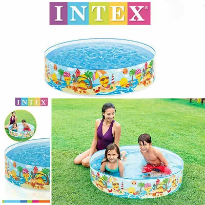 Swimming Pool Paddling Pool Duckling Snaps - Kids Garden Fun 4ft (3 Rigid) INTEX • £12.99