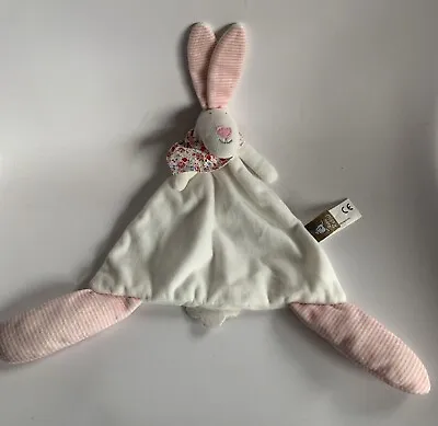Rubie Rabbit Soft Plush Baby Toy Comforter Doudou Blankie Taggie  • £7.99