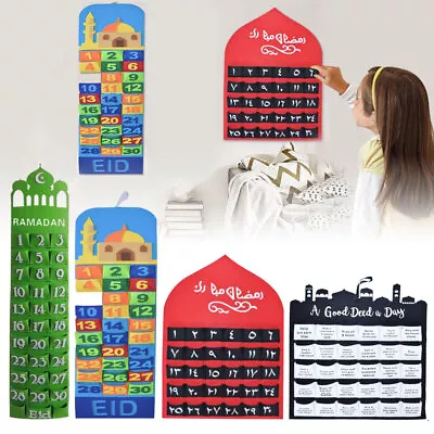 Ramadan Calendar Countdown Decorations Gifts Eid Mubarak Ramadan Kareem CZ • $11.44