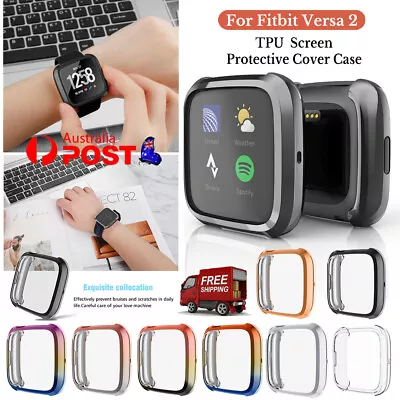 Shell Case Screen Protector Frame Full Cover For Fitbit Versa 2 TPU • $4.13