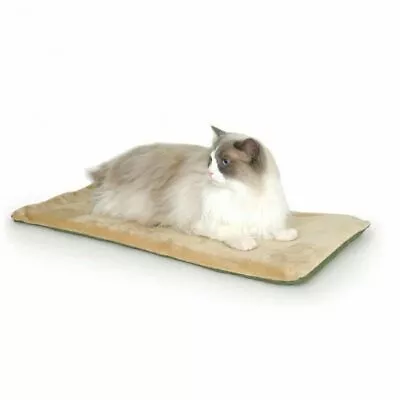 KH3293 K&H Pet Products Heated Indoor Soft Kitty Cat Bed Mat Sage 12.5  X 25  • $36.50