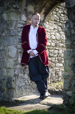 £15.99 • Buy LARP Medieval Reenactment Frock Coat Velvet Pirate 4 Colors Fit Up To 44  Chest
