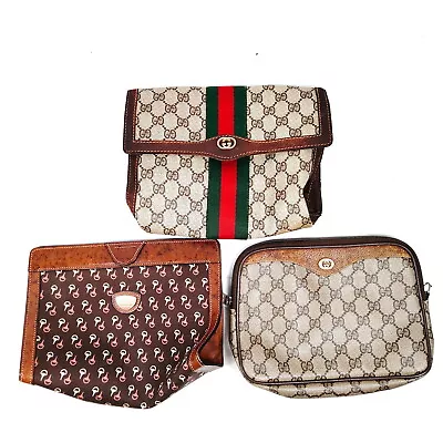 Gucci Clutch Bag Vintage Gucci Gucci Parfums  3 Set   Cotton PVC 3351786 • $12.50