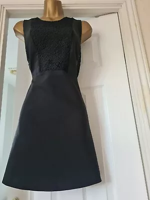 £4.99 • Buy Zara  Black Lace Insert Dress Size M (8-10)