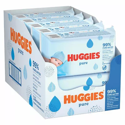 Huggies Baby Wipes Wet 99% Purified Pure Water Skin UK • £6.78