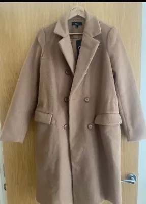 Camel Double Breasted Coat Womens • £50
