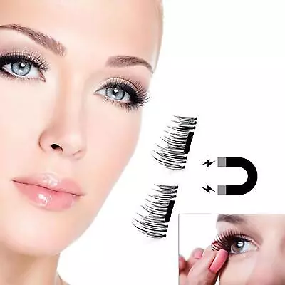 Magnetic 3D Eyelashes Reusable Natural False Eye Lash Extensions • £2.99