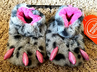 Baby Girl Slippers Shoes Monster Feet With Pink Toes Size 3 Month NEW • $4.99