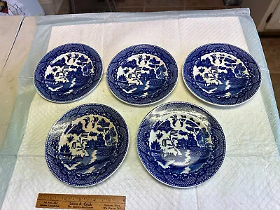 5 Vintage Blue Willow Bread Plates RP R.P. Made In Occupied Japan 6 3/16  Wide • $35