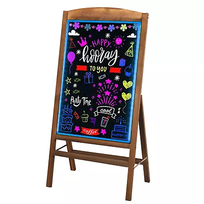 LED CHALKBOARD A-FRAME Single Sided Menu Restaurant Sign Sidewalk Sandwich Board • $56.05