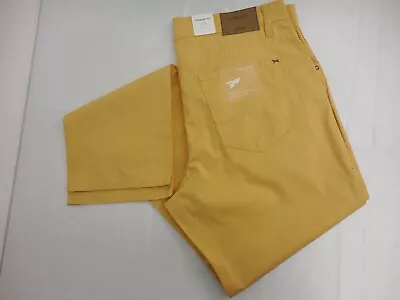 Brax 'Cadiz' Jeans 5 Pockets Lightweight Cotton Blend Yellow 36W 32L NWT • £39