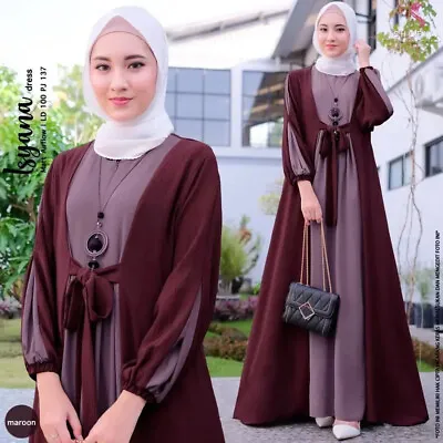 Women Prayer Dress Muslim Islamic Hijab Abaya Khimar Jilbab Kaftan Long Dress • £21.66