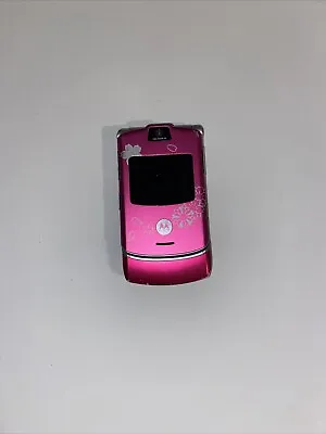 Motorola RAZR V3 - Pink Miami Ink Flower Tattoo ( T-Mobile ) Very Rare Phone • $85