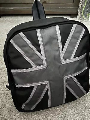 NWT: GAP Kids Union Jack Backpack Black/Gray 14x12”5” • £16.40