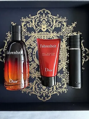 Dior FAHRENHEIT EDT 100ml 3 Piece Gift Set Free Post Uk • £89