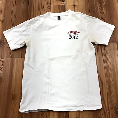 Zync White Mitt Romney 2012 Graphic Short Sleeve Crew Neck T-Shirt Adult Size S • $8