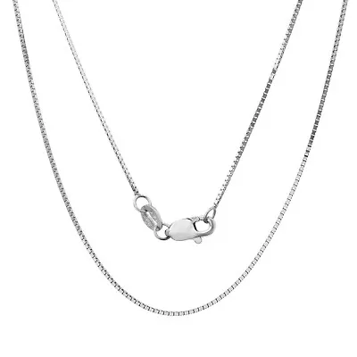 $119.78 • Buy 14K White Gold Box Chain .75 Mm Lobster Clasp Solid Sturdy Guaranteed 