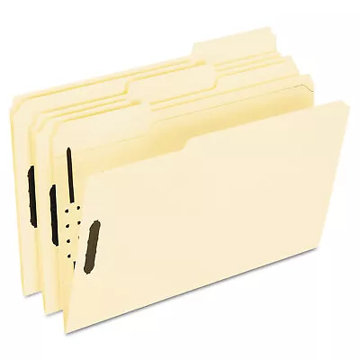 Pendaflex Fastener Folders 2 Fasteners 1/3 Cut Tabs Legal Manila 50/Box FM313 • $30.04