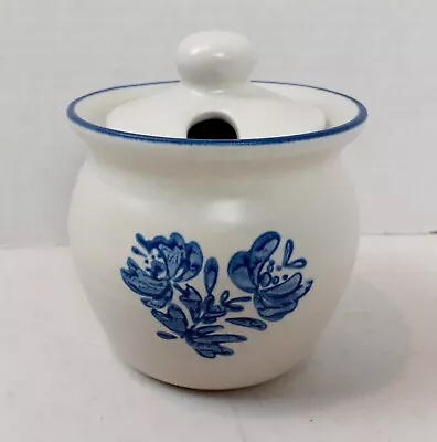 Vintage Pfaltzgraff Yorktowne Sugar Bowl Honey Pot With Lid 3.5  USA Stoneware C • $9.99