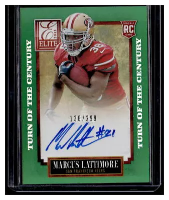 2013 Elite Turn Of The Century Autograph #161 Marcus Lattimore Auto 49ers /299  • $4.80