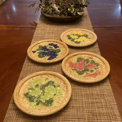 The Vineyard Collection Set Of 4 Grape Plates - Vintage Home Decor • $20