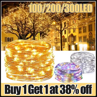 LED Solar String Light Waterproof Copper Wire Fairy Lights Outdoor Garden Decor • £6.59