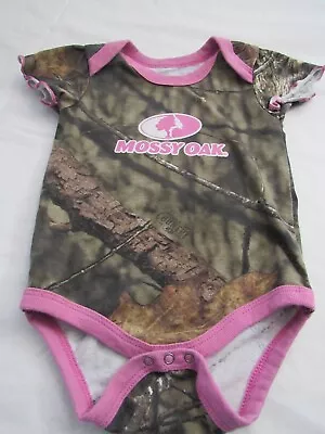 Mossy Oak Bodysuit Infant Girls 3-6 Months Camo Pink • $5.99