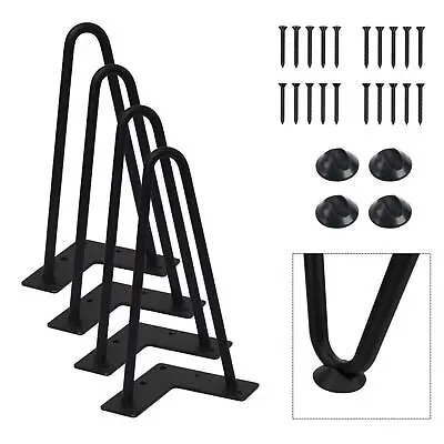 8 Black Hairpin Furniture Legs4pcs | Heavyduty Hairpin Legs End Table Legs| W • $24.06