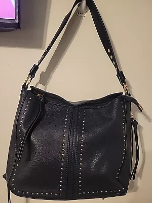 Montana West Black Faux Leather Shoulder Handbags Studded Inside Pockets  • $25