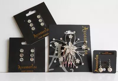 Accessorize Diamante Hair Accessory Hair Jewels & Diamante Earrings - New • £9.99