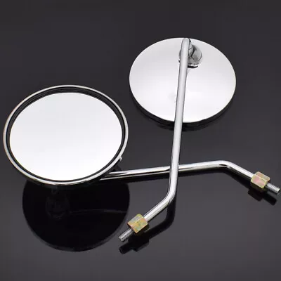 L & R 10mm Motorcycle Scooter Mirror Chrome For Honda CB 450 550 600 650 750 900 • $19.39