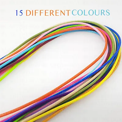 £5.99 • Buy Jewellery Making Necklace Cord DIY Mix Colours Leather Rope Lobster Clasp X15
