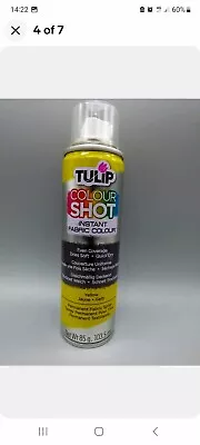 Tulip Fabric Colour Yellow Spray Paint Instant Washable Colour Shot • £2.90