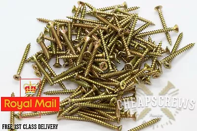 £3.06 • Buy Wood Screws General Purpose Pozi Countersunk Chipboard Yellow