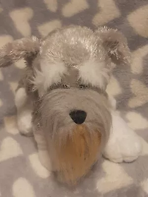 Ganz Webkinz 8” Schnauzer Dog Gray White Plush Stuffed Animal No Code Miniature • $8.98