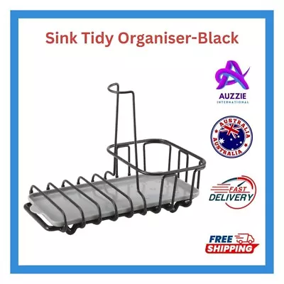 Sink Caddy Sponge Tidy Organiser Basket Dish Storage Shelf Drip Tray Rack Holder • $7.50