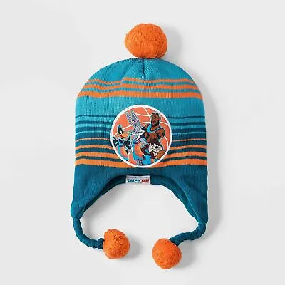 NWT Space Jam Beanie Trapper Hat Youth Boy Girl Bugs Bunny Looney Tunes Squad • $15.04
