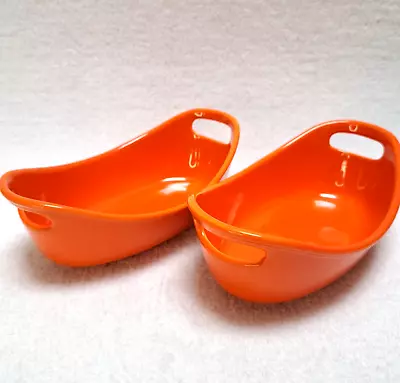 Rachael Ray Mini Casserole Set/2 Orange Boat Shaped Handles 7.75  X 4.5  • $20