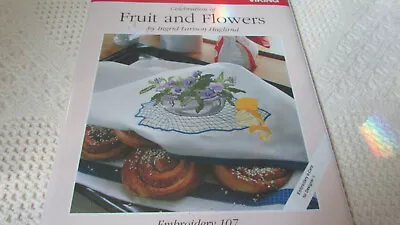 Husqvarna Viking D CARD Set #107 FRUIT And FLOWERS By Ingrid Designer 2 Unused • $119.90