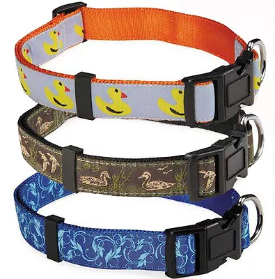 Zack & Zoey Water Ways Nylon Dog Collar Pet Collars Duck Mallard Scroll • $6.99