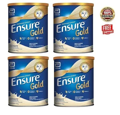 4x Abbott Ensure Gold Complete Nutrition Milk Powder Vanilla Flavor 850g • $216.50