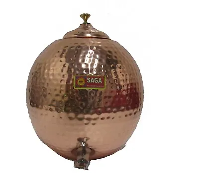 LARGE - 100% Copper / BRASS Water POT - BEST FOR HEALTH (1426) • $171.41