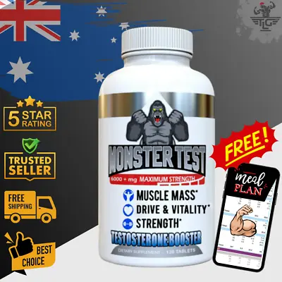 Angry Supplements Monster Test - Powerful Muscle Support Power - Free Meal Plan • $41.10