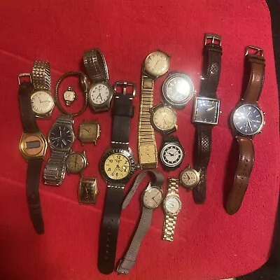 Vintage Watch 20 Lot Junk Drawer Wristwatch/Parts • $45