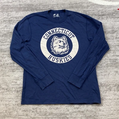 $21.77 • Buy UConn Huskies Shirt Adult Medium Blue White Long Sleeve  NCAA Basketball Mens