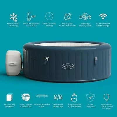 Lay-Z-Spa 60029 Hot Tub Family Inflatable Milan Airjet Plus 6 Person  • £120
