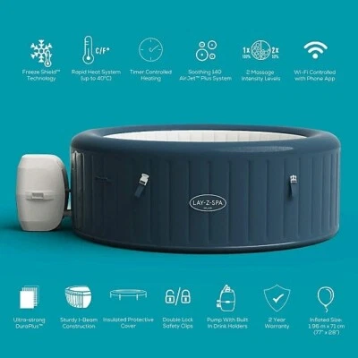 Lay-Z-Spa 60029 Hot Tub Family Inflatable Milan Airjet Plus 6 Person  • £120