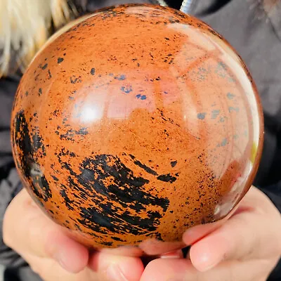 Natural Red Mahogany Obsidian Quartz Crystal Sphere Ball Healing 1420g • $46.87